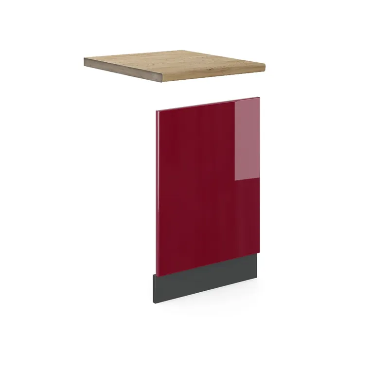 Přední panel R-Line Červená vysoký lesk 45 cm , PD Dub Vicco Značkový