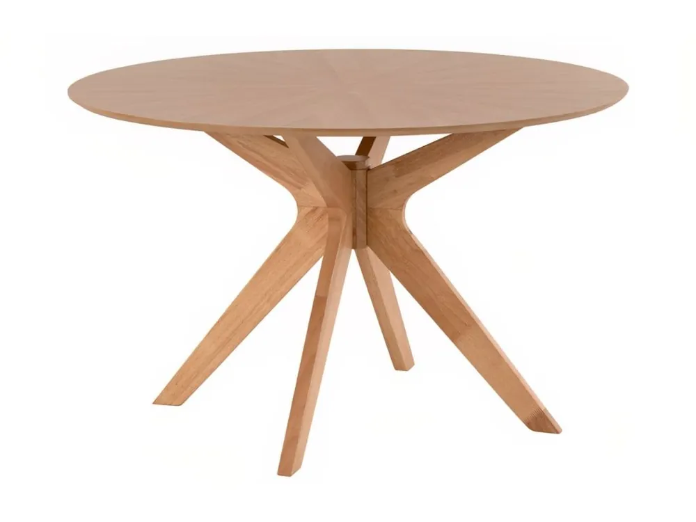 Originální Dubový kulatý jídelní stůl Somcasa Carmel 120 cm