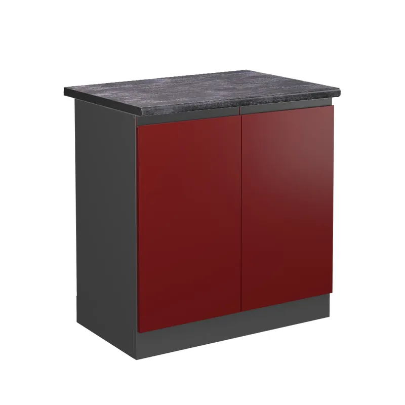 Skříňka pod dřez R-Line Červená 80 cm , PD Antracit Vicco Dokud Zásoby Vydrží