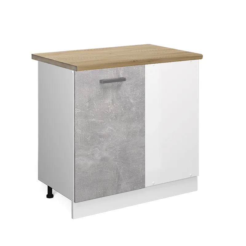 Rohová skříňka R-Line Beton 86 cm , PD Dub Vicco Levný