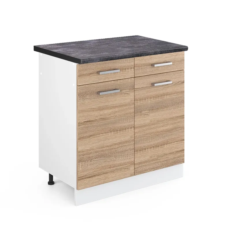 Nejprodávanější Spodní skříňka kuchyňské linky R-Line Sonoma 80 cm , PD Antracit Vicco