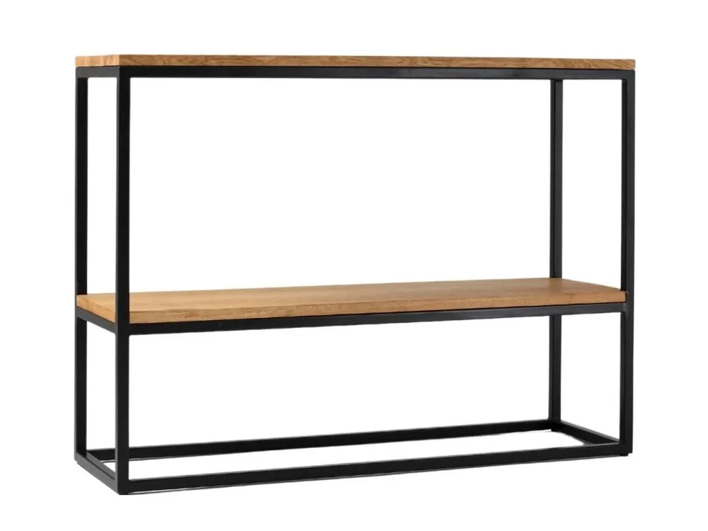Dubový toaletní stolek Julia 100 x 30 cm II. s černou podnoží Nízká Cena
