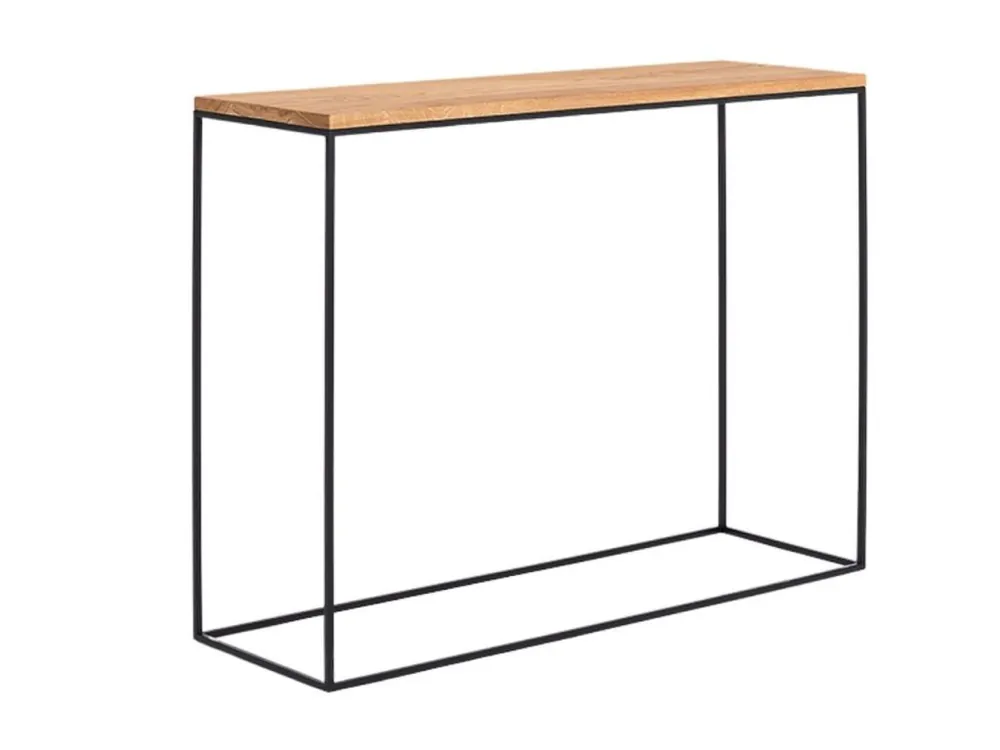 Dubový toaletní stolek Moreno 100 x 35 cm s černou podnoží Finální Výprodej