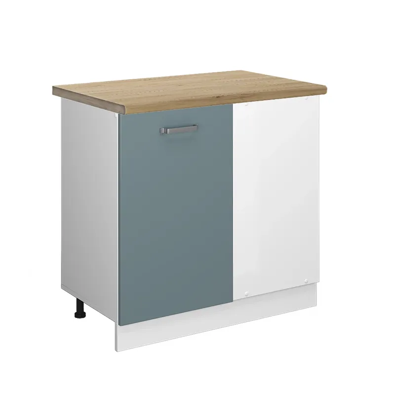 Expresní Doručení Rohová skříňka R-Line Modrošedá 86 cm , PD Dub Vicco