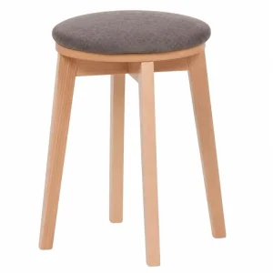 Akční Nabídka Dubová stolička Tabonta 50 cm se šedým sedákem