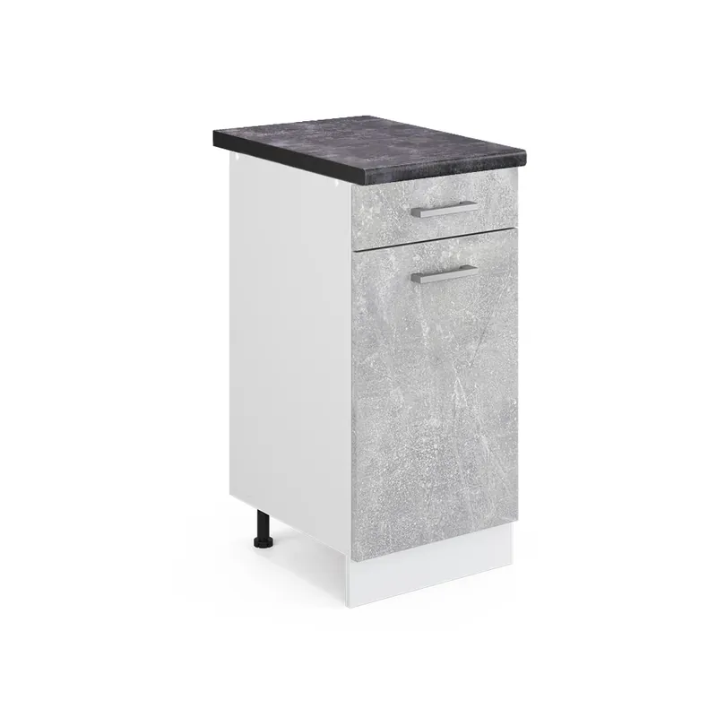 Víkendová Akce Spodní skříňka kuchyňské linky R-Line Beton 40 cm , PD Antracit Vicco