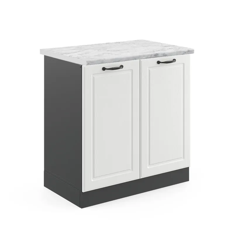 Novinka Skříňka pod dřez R-Line Bílý venkovský dům 80 cm , PD Mramor Vicco