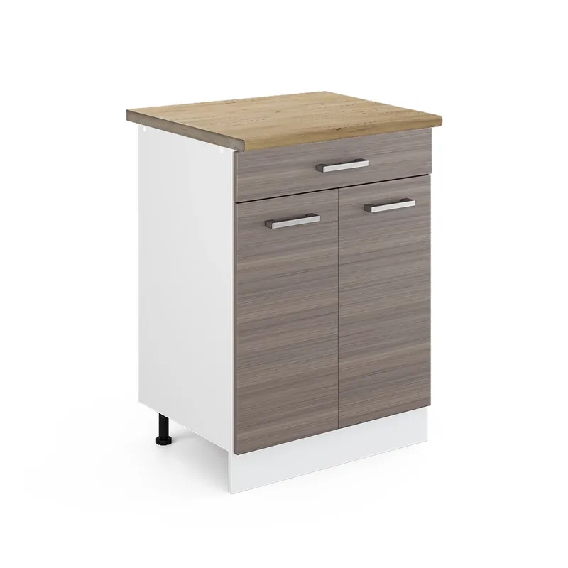 Spodní skříňka kuchyňské linky R-Line Ušlechtilá šedá 60 cm se zásuvkou, PD Dub Vicco Rychlé Dodání