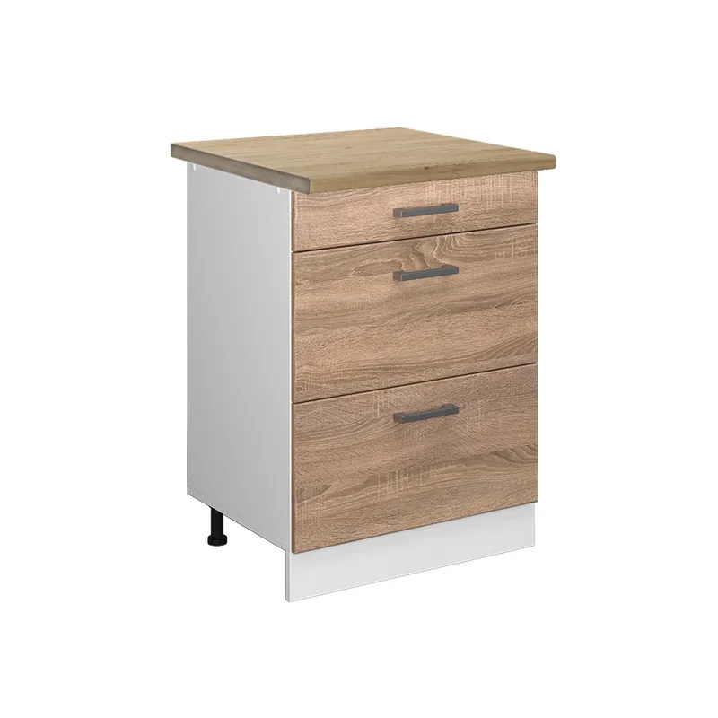 Pouze Dnes Spodní skříňka kuchyňské linky R-Line Sonoma 60 cm se zásuvkami, PD Dub Vicco