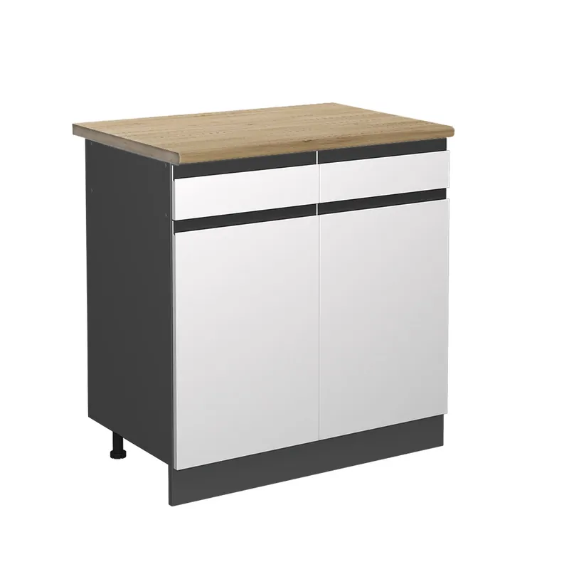 Spodní skříňka kuchyňské linky R-Line Bílá 80 cm , PD Dub Vicco Pouze Dnes