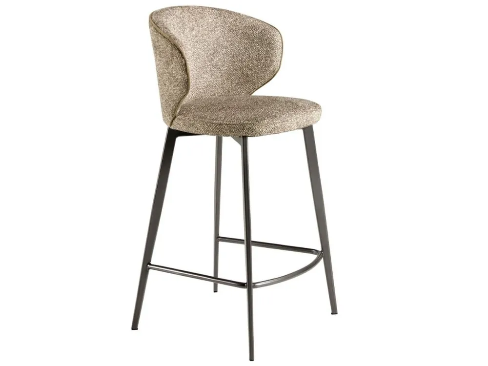 Hnědá čalouněná barová židle No. 4241, 65 cm Akční Cena