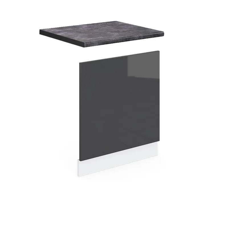 Přední panel R-Line Antracitový vysoký lesk 60 cm , PD Antracit Vicco Must-Have
