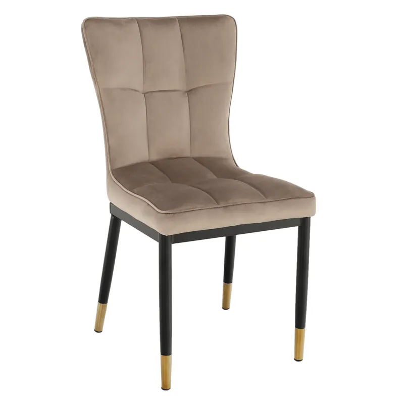 Designová jídelní židle, béžová Velvet látka, EPONA P6, poškozené zboží Aktuální