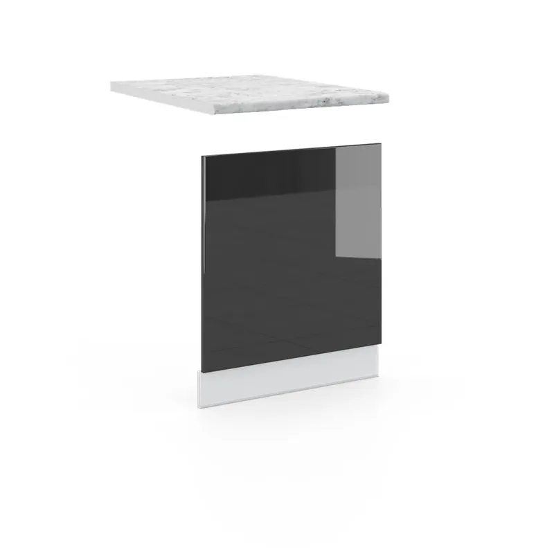 Přední panel Fame-Line Antracitový vysoký lesk 60 cm , PD Mramor Vicco Levný