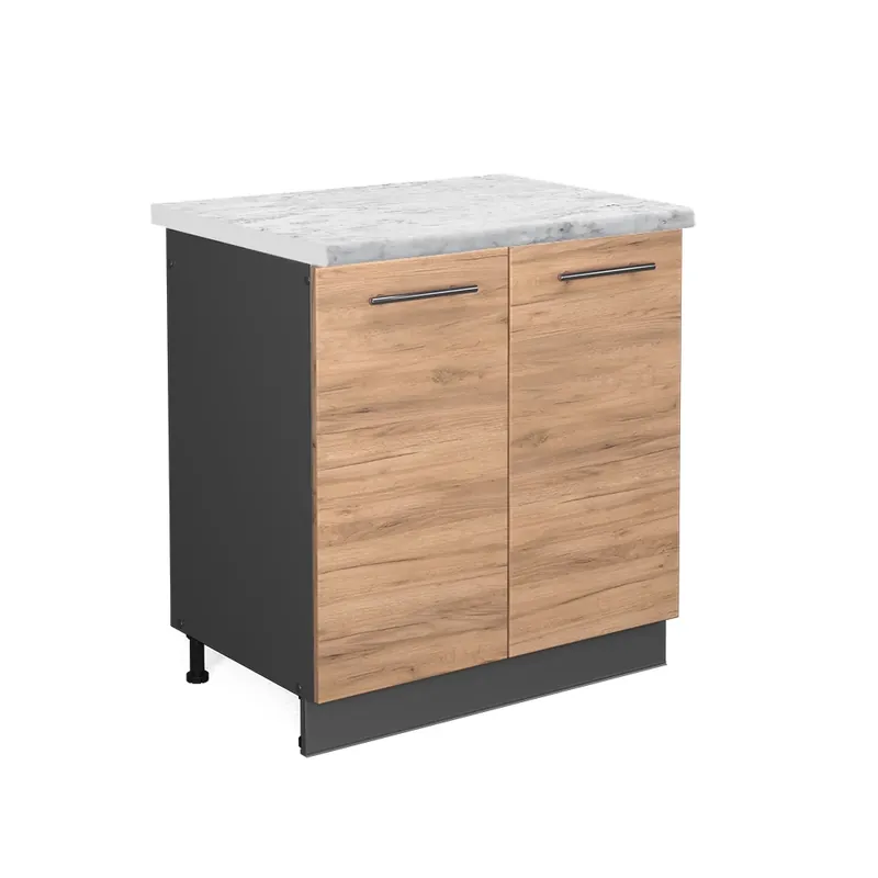 Skříňka pod dřez Fame-Line Zlatý mocný dub 80 cm , PD Mramor Vicco Originální