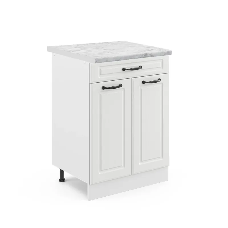 Cenový Hit Spodní skříňka kuchyňské linky R-Line Bílý venkovský dům 60 cm se zásuvkou, PD Mramor Vicco
