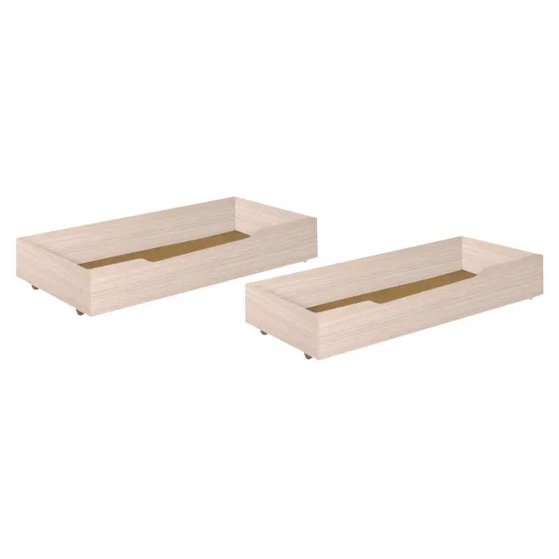 Úložný prostor pod postel 90x200, set 2 ks, dub bělený, MIX Jen Po Omezenou Doba