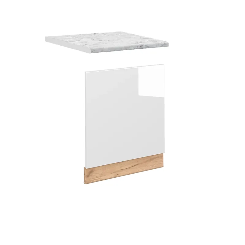 Přední panel Fame-Line Bílá vysoký lesk 60 cm , PD Mramor Vicco Autentický