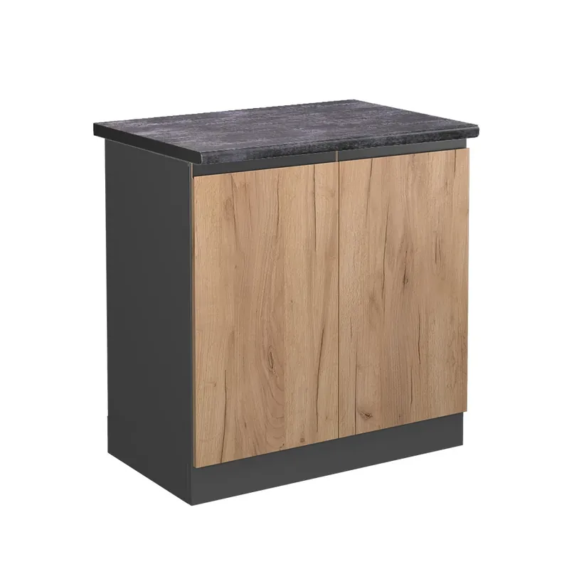 Skříňka pod dřez R-Line Zlatý mocný dub 80 cm , PD Antracit Vicco Cenová Bomba