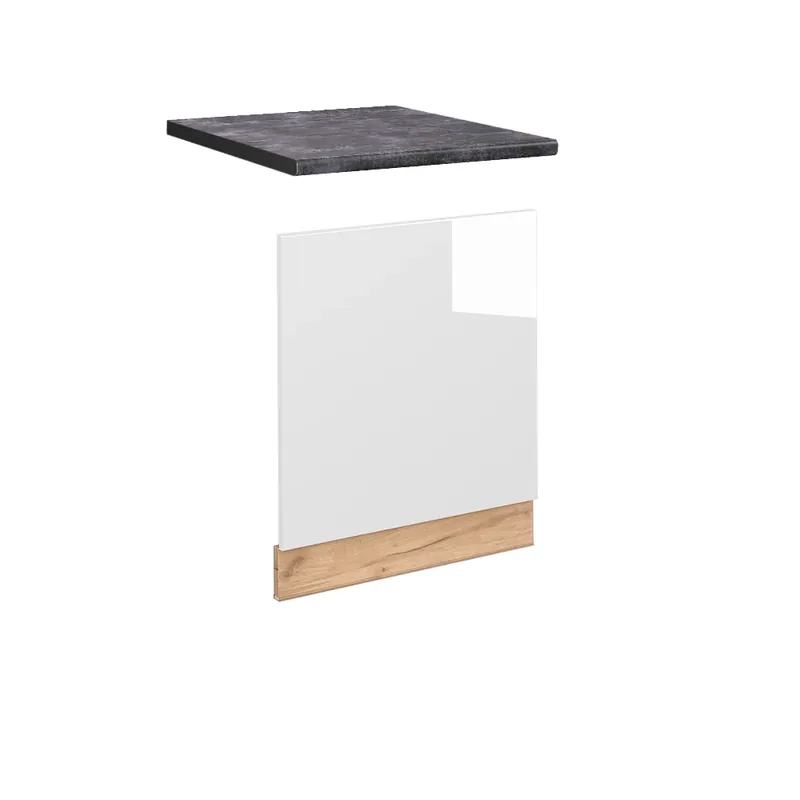 Dokud Zásoby Vydrží Přední panel Fame-Line Bílá vysoký lesk 60 cm , PD Antracit Vicco