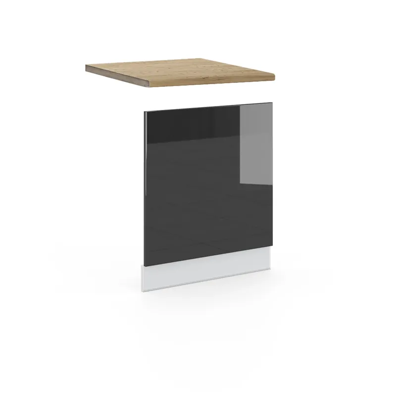 Tovární Cena Přední panel Fame-Line Antracitový vysoký lesk 60 cm , PD Dub Vicco