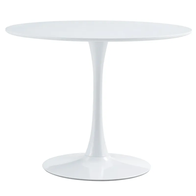 Jídelní stůl, kulatý, bílá matná, průměr 110 cm, REVENTON NEW Oblíbený