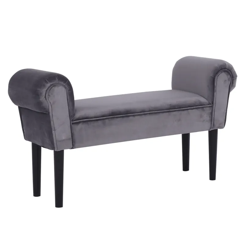 Kup Teď Lavice, Velvet látka, šedá/černá, BURDA P6, poškozené zboží