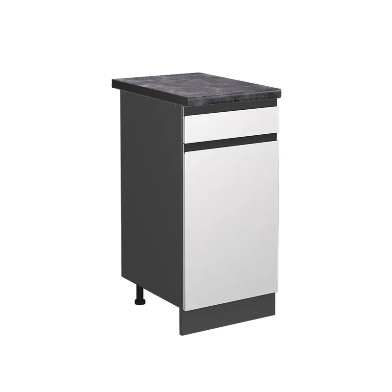 Sezónní Sleva Spodní skříňka kuchyňské linky R-Line Bílá 40 cm , PD Antracit Vicco