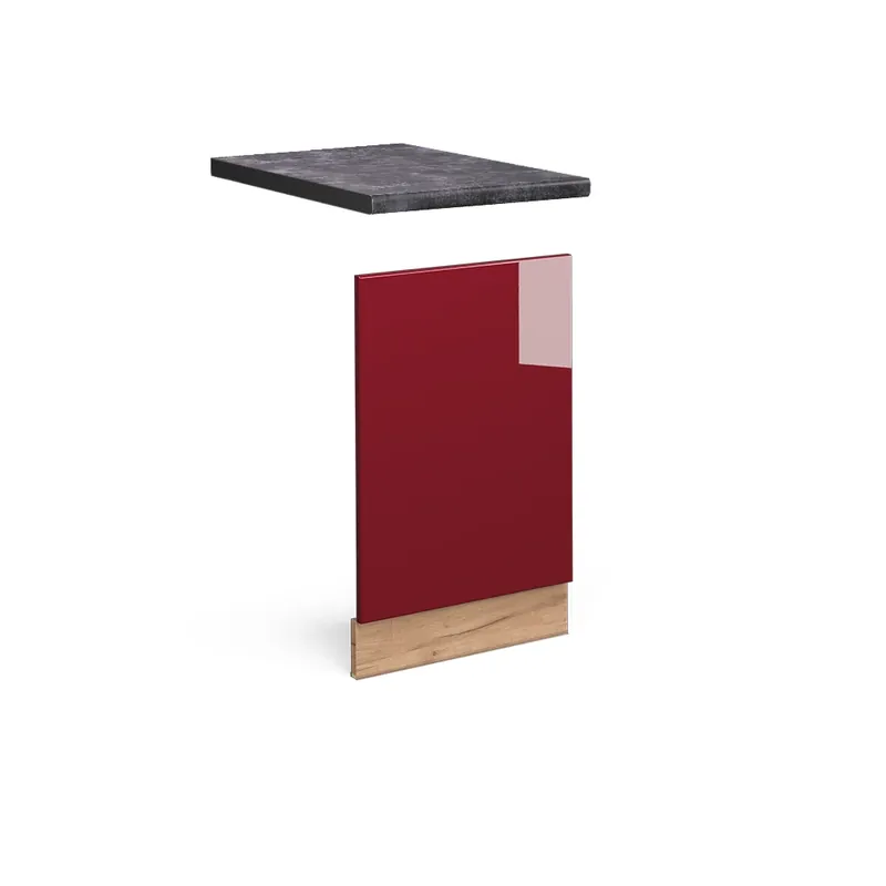 Poslední Šance Přední panel Fame-Line Bordó červená vysoký lesk 45 cm , PD Antracit Vicco
