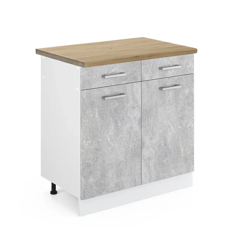 Spodní skříňka kuchyňské linky R-Line Beton 80 cm , PD Dub Vicco Značkový