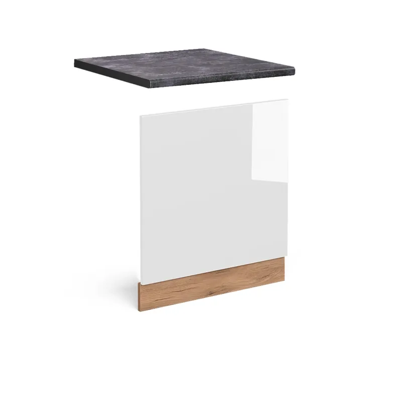 Přední panel R-Line Bílá vysoký lesk 60 cm , PD Antracit Vicco Nejlepší Volba
