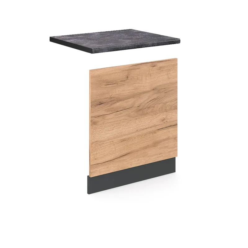 Omezená Nabídka Přední panel R-Line Zlatý mocný dub 60 cm , PD Antracit Vicco