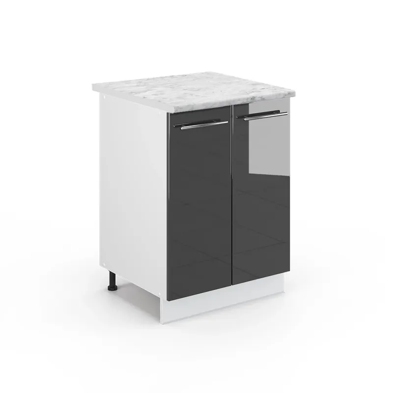 Ihned K Objednání Spodní skříňka kuchyňské linky Fame-Line Antracitový vysoký lesk 60 cm , PD Mramor Vicco