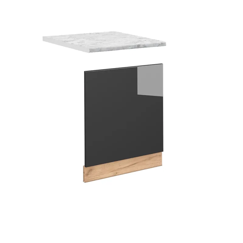 Must-Have Přední panel Fame-Line Antracitový vysoký lesk 60 cm , PD Mramor Vicco
