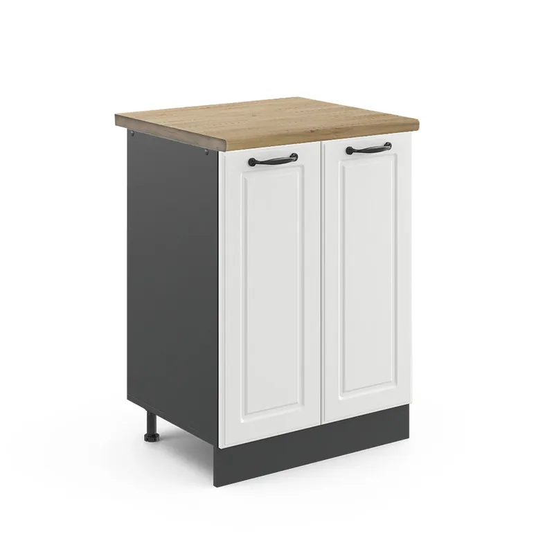 Akce Spodní skříňka kuchyňské linky R-Line Bílý venkovský dům 60 cm , PD Dub Vicco