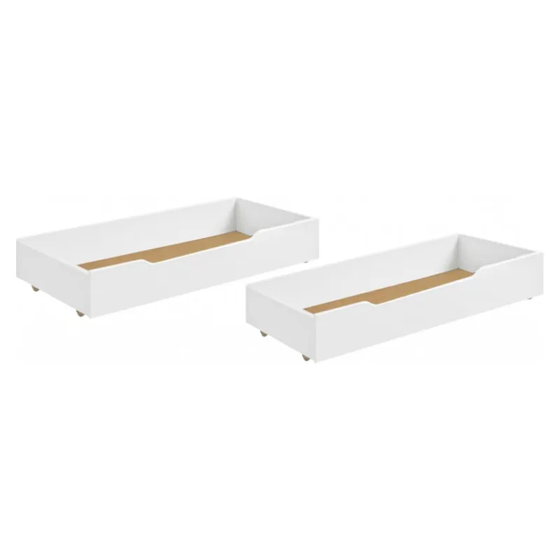 Úložný prostor pod postel 80/90x180, set 2 ks, bílá, MIX Omezená Nabídka