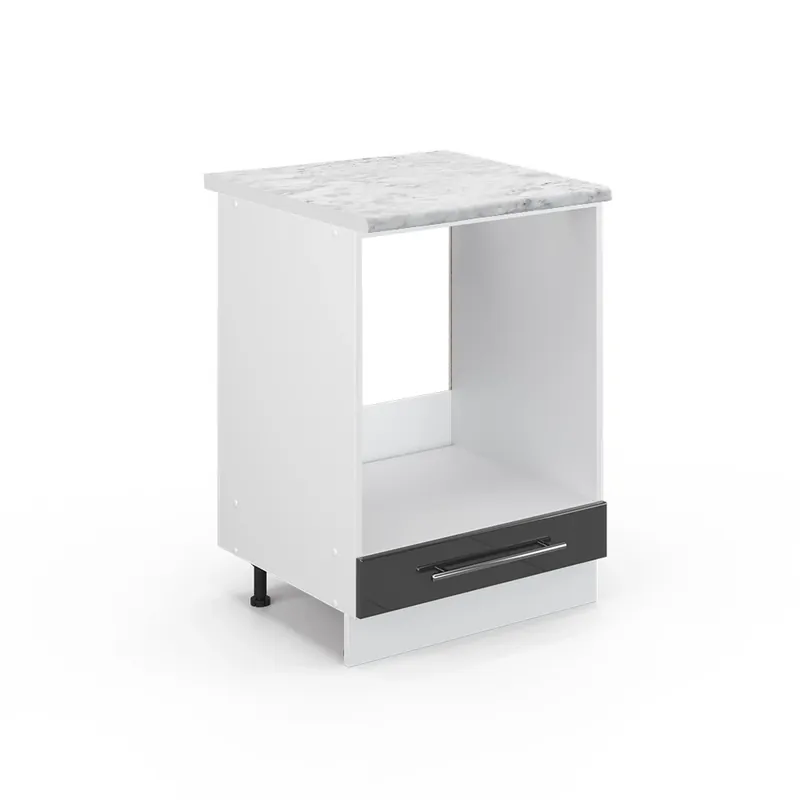 Výprodej Skříňka na vestavěnou troubu Fame-Line Antracitový vysoký lesk 60 cm , PD Mramor Vicco