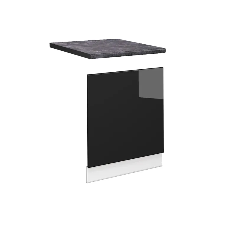 Výhodná Nabídka Přední panel Fame-Line Černý dub vysoký lesk 60 cm , PD Antracit Vicco