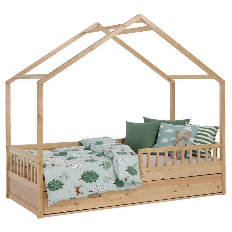 Dokud Zásoby Vydrží Montessori postel, 90x200, přírodní, masiv, BIANKA
