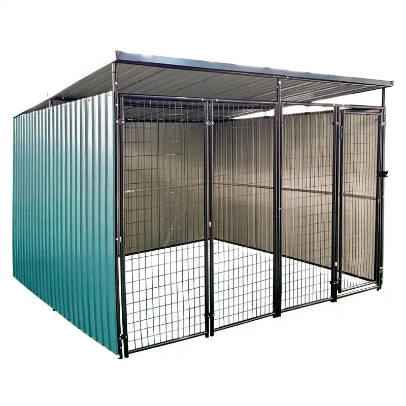 Top Prodej Voliéra pro psa, 250x246x152 cm, tmavě zelená, DOGNY TYP 7