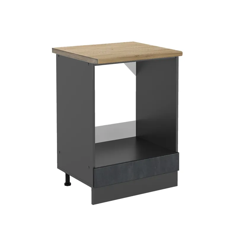 Skříňka na vestavěnou troubu R-Line Černý beton 60 cm PD Dub Vicco Kup Teď