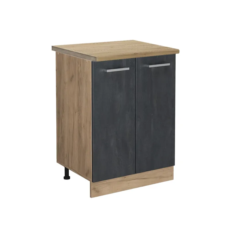 Spodní skříňka kuchyňské linky R-Line Černý beton 60 cm PD Dub Vicco Cenově Výhodný