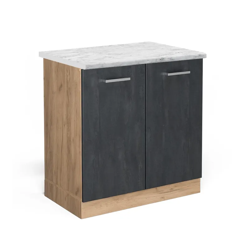 Skříňka pod dřez R-Line Černý beton 80 cm PD Mramor Vicco Originální