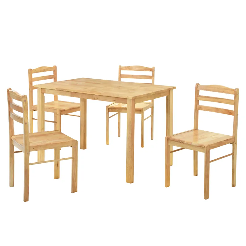 Jen Po Omezenou Doba Jídelní set 1+4, masivní dřevo, přírodní, LOAK