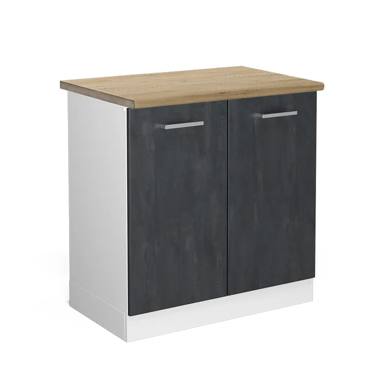 Skříňka pod dřez R-Line Černý beton 80 cm PD Dub Vicco Dokud Zásoby Vydrží