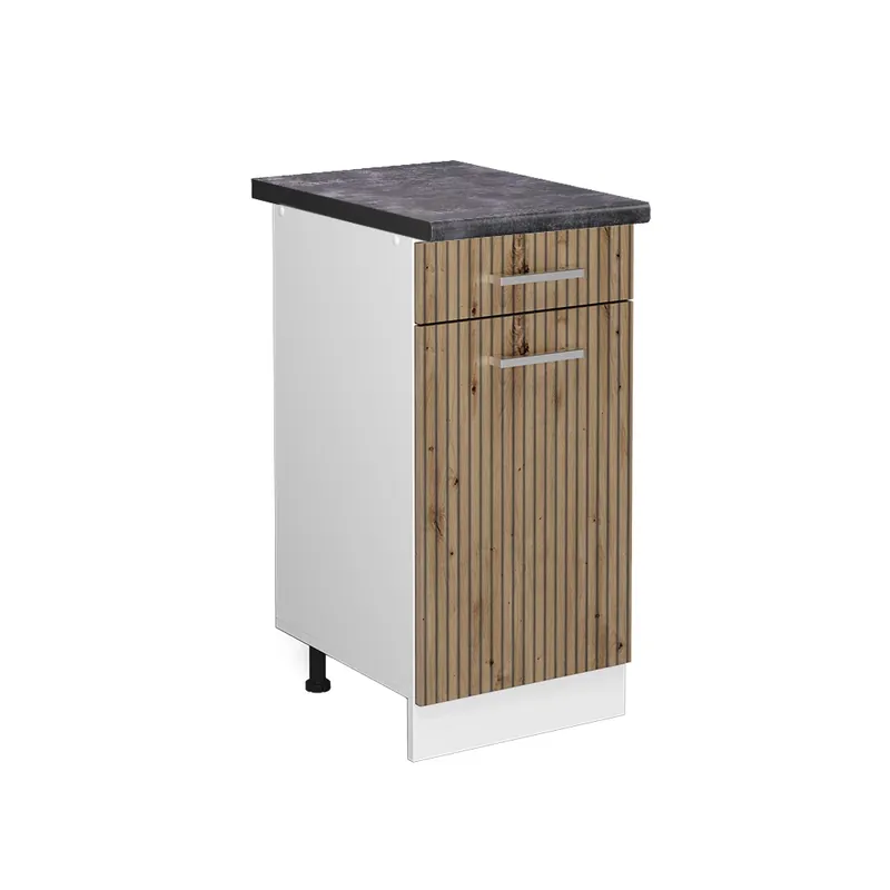 Spodní skříňka kuchyňské linky R-Line Řemeslný dub 40 cm , PD Antracit Vicco Doprava Zdarma