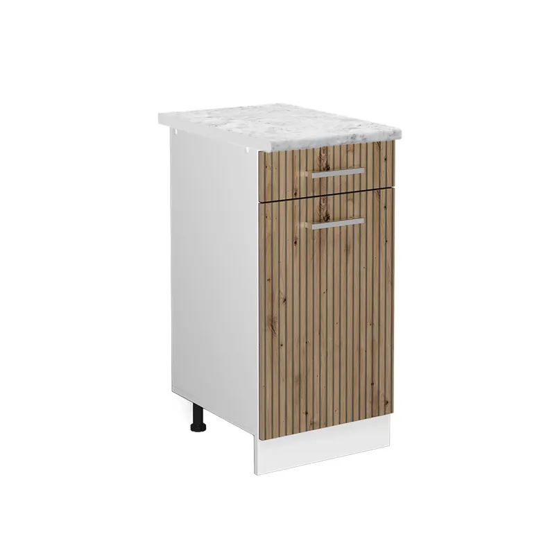 Spodní skříňka kuchyňské linky R-Line Řemeslný dub 40 cm s pracovní deskou Vicco Bezpečná Platba