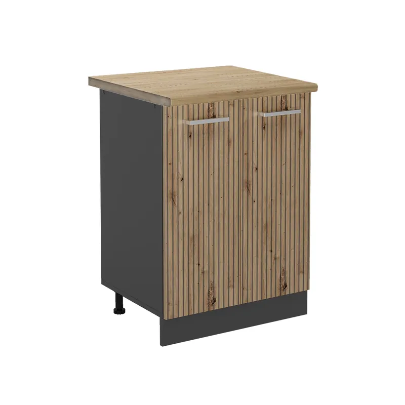 Finální Výprodej Spodní skříňka kuchyňské linky R-Line Řemeslný dub 60 cm , PD Dub Vicco