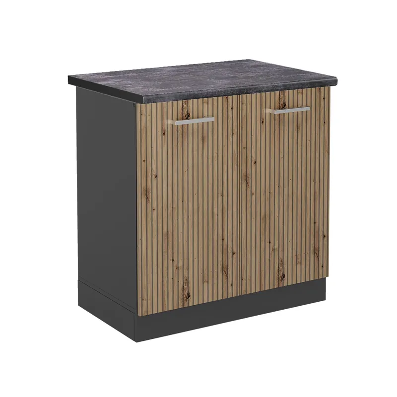 Skříňka pod dřez R-Line Řemeslný dub 80 cm , PD Antracit Vicco Speciální Cena
