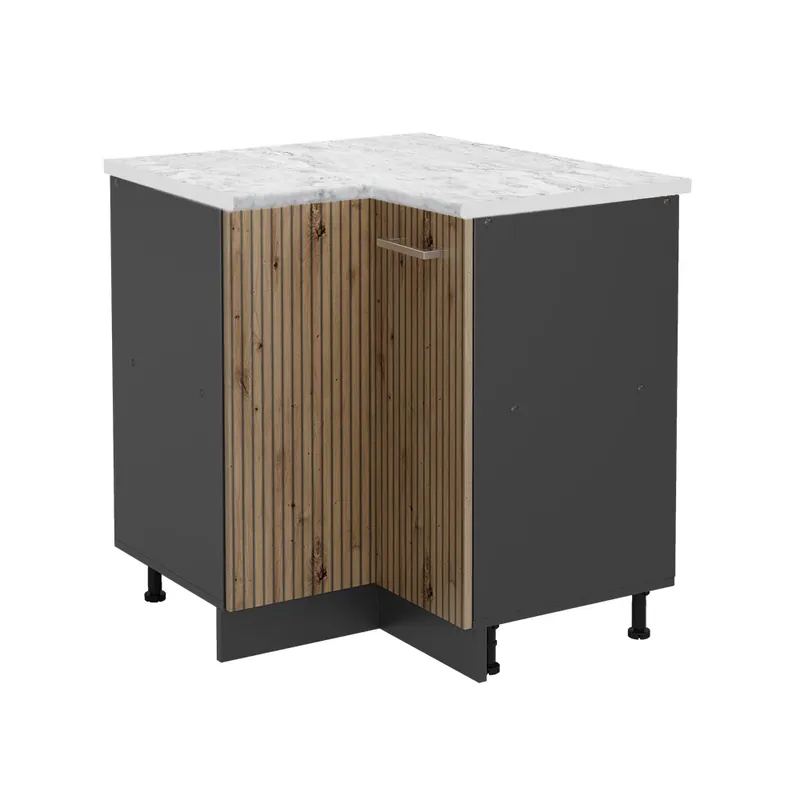 Rohová skříňka R-Line Řemeslný dub 75.6 cm , PD Mramor Vicco Sleva
